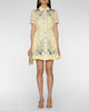 SELF PORTRAIT Yellow Floral Organza Mini Dress