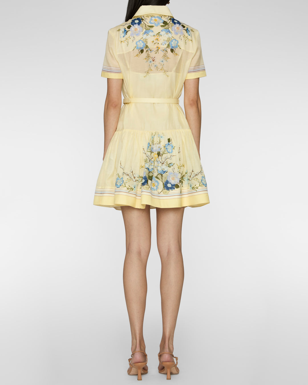 blue and yellow floral dress Self-portrait Organza Mini in Lemon Mitch Ryder & The Prosperina jancember COLOR:BRONZE MULTI Short dress in a