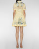 SELF PORTRAIT Yellow Floral Organza Mini Dress