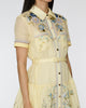 SELF PORTRAIT Yellow Floral Organza Mini Dress