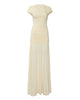 SELF PORTRAIT Yellow Jersey Draped Maxi Dress