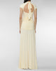 SELF PORTRAIT Yellow Jersey Draped Maxi Dress