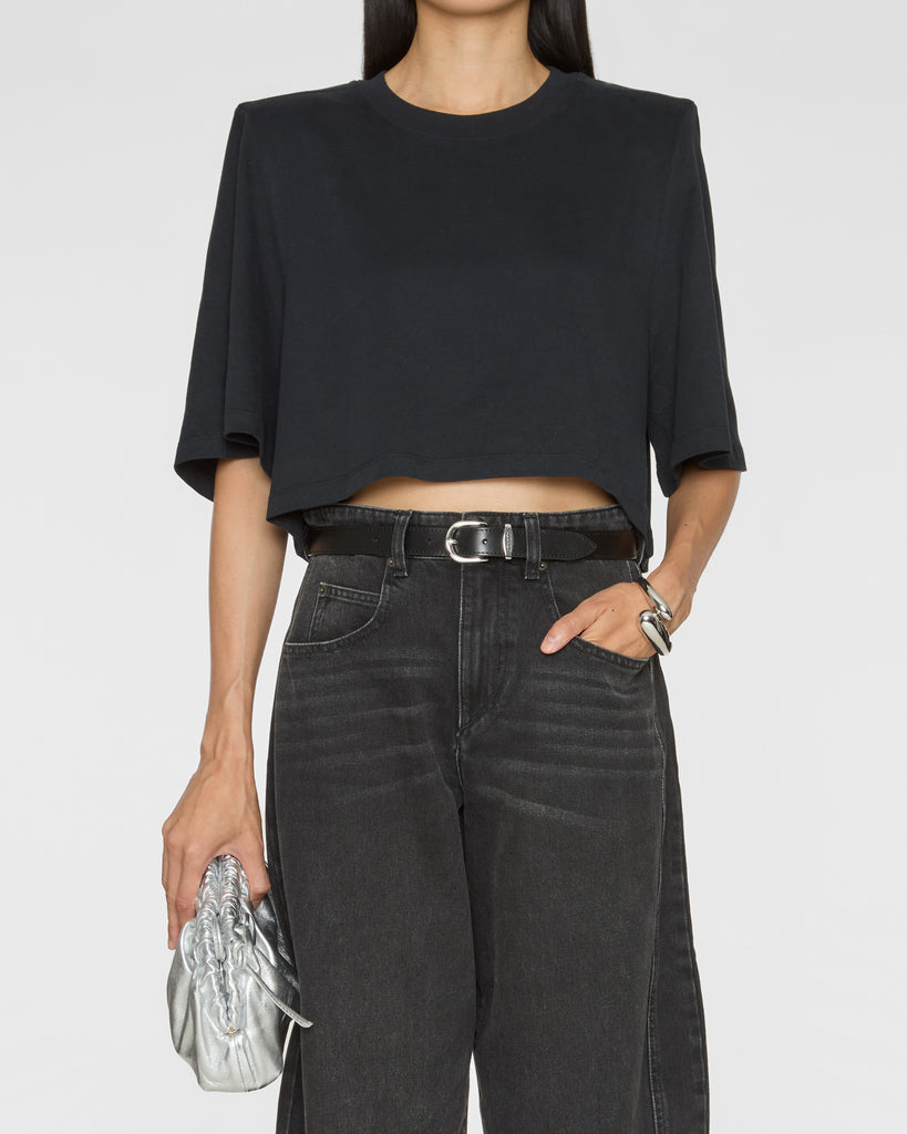 ISABEL MARANT ETOILE Zadd Belt in Black/Silver