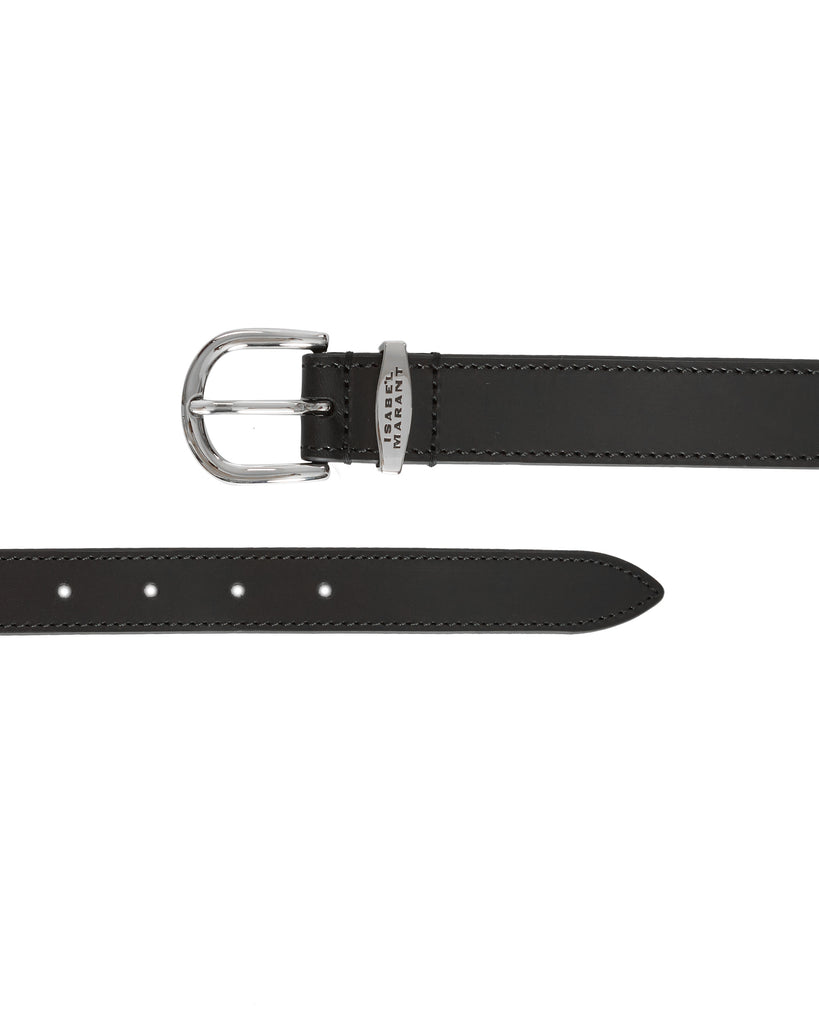 ISABEL MARANT ETOILE Zadd Belt in Black/Silver