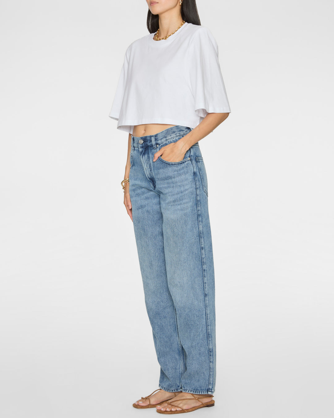 ISABEL MARANT ETOILE Zaely Tee Shirt in White