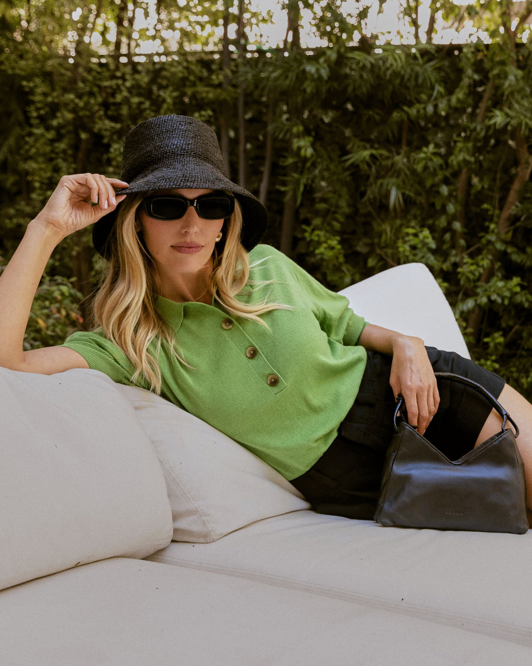 JANESSA LEONE Felix Hat in Black