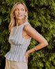 STAUD Culver Top in Ventura Stripe
