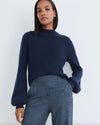 Brenee Cashmere Pullover in Navy