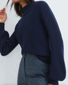 Brenee Cashmere Pullover in Navy