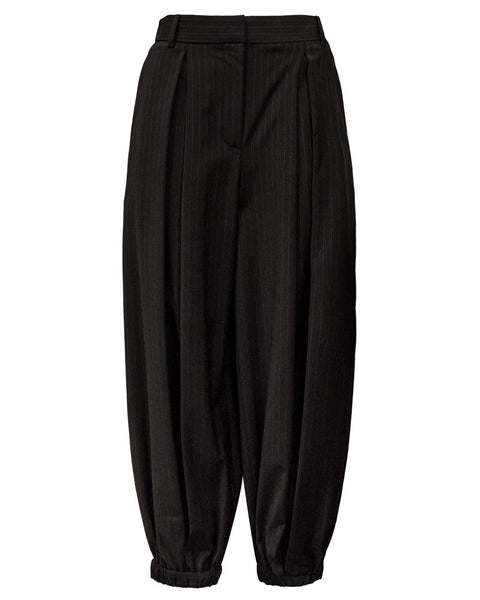 Tibi Dominic Pinstripe Pleated Balloon Pant