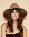 Emmanuelle Wool Fedora Hat in Camel/Pecan