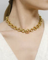 Gold Circle Link Necklace