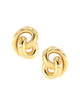 Gold Croissant Clip On Earrings