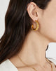 Gold Twisted Hoops Earrings