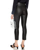 Black High Waisted Capri Leather Legging