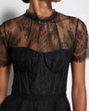 Jonathan Simkhai Kehlani Lingere Lace Short Sleeve Bustier