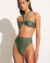 Faithfull Locales Bikini Top in Forest Green