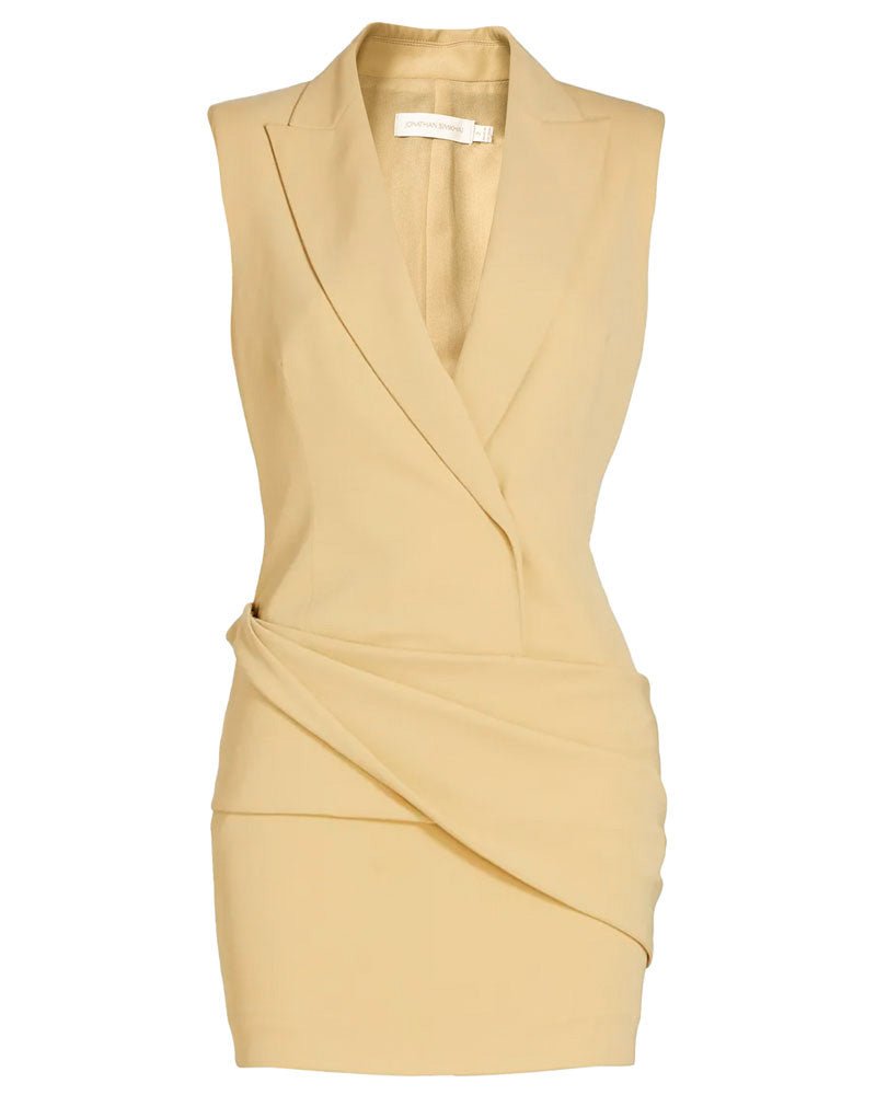 Simkhai Messina Cocktail Crepe Dress in Dried Pineapple
