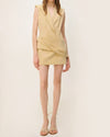 Simkhai Messina Cocktail Crepe Dress in Dried Pineapple