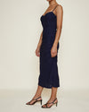 Simkhai Moire Jersey Bustier Dress in Midnight