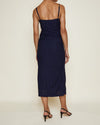 Simkhai Moire Jersey Bustier Dress in Midnight