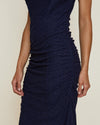 Simkhai Moire Jersey Bustier Dress in Midnight