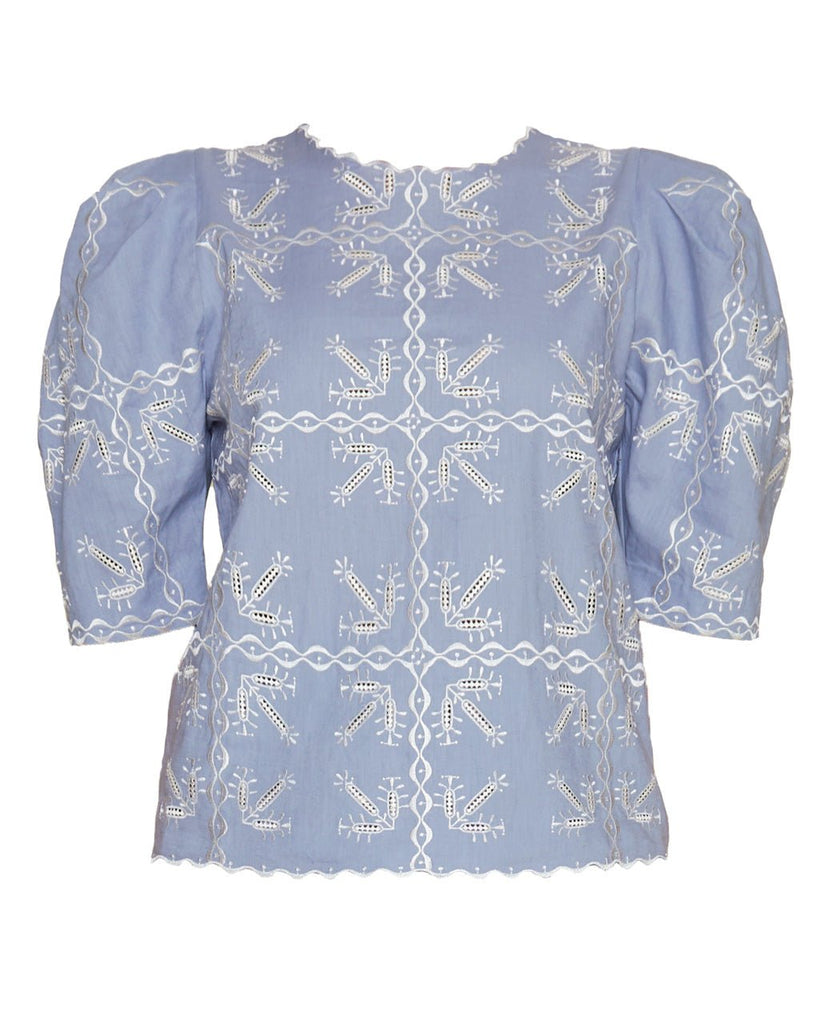 Magali Pascal Nanette Top in Heather Blue