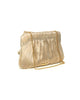 Rayne Pleated Frame Clutch with Bow in Platinum