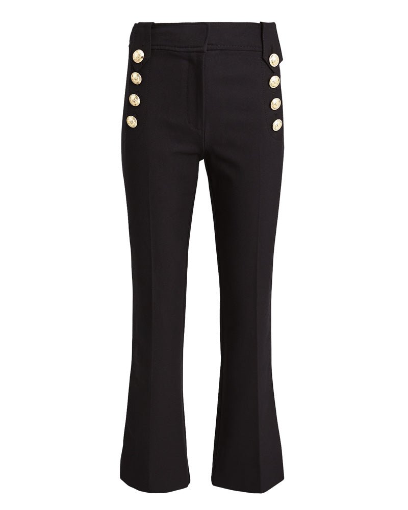 Robertson Crop Flare Trouser in Black - 20% Off Editor's Picks