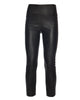 Black High Waisted Capri Leather Legging