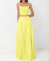 SWF Square Neck Tie Up Top in Limone