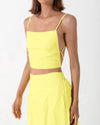 SWF Square Neck Tie Up Top in Limone