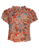 Misa Suparna Top in Tangerine Floral