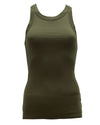 Enza Costa Supima Sheath Cotton Tank in Dark Olive