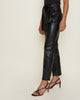 Tessa Vegan Leather Tie Waist Pant in Black