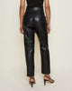 Tessa Vegan Leather Tie Waist Pant in Black