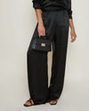 Enza Costa Textured Wide Leg Pant in Black