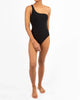 The One Shoulder One Piece in Black